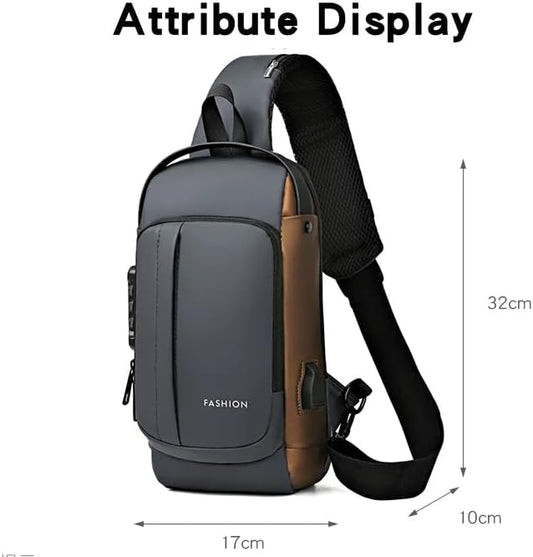 Men's waterproof crossbody bags- Blue