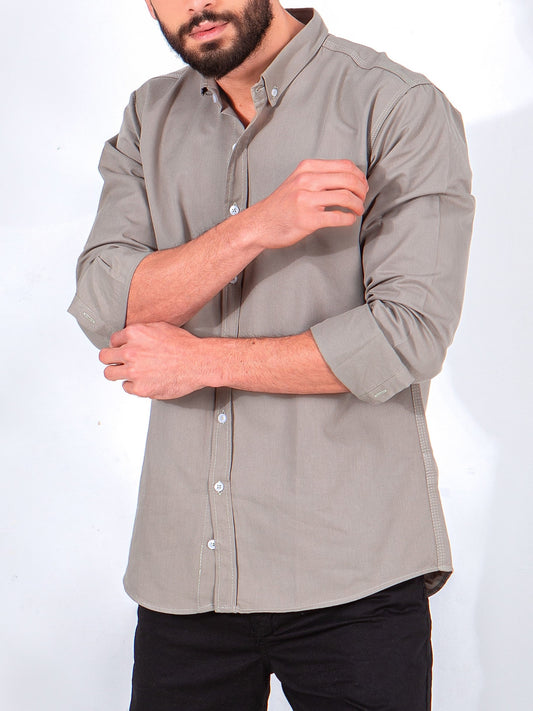 Men`s Gabardine Shirt - olive
