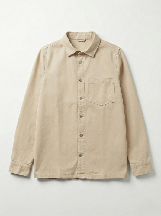Men`s Gabardine Overshirt Beige