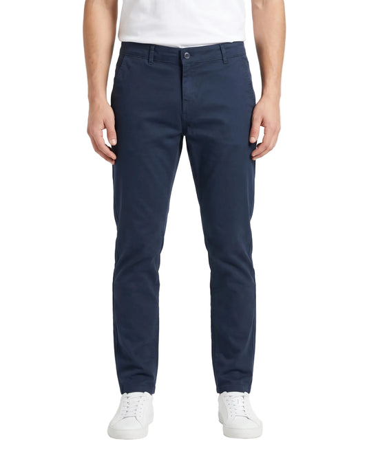 Men`s Gabardine Pants Slim Fit With Side Pockets Navy