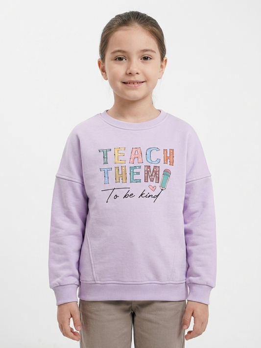 سويت شيرت بناتي برقبة دائرية