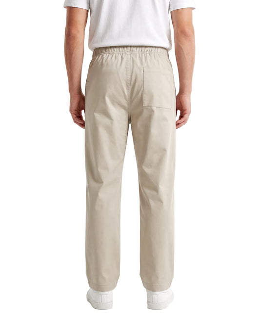Men's gabardine relaxed fit trousers in beige color from TREE
