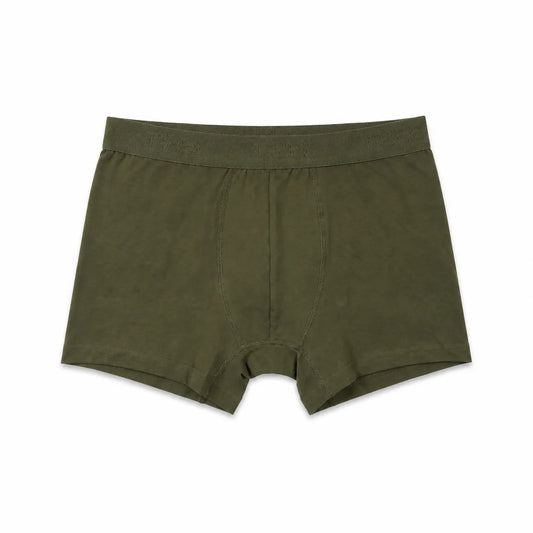 Men’s Olive Boxer Briefs – 95% Cotton, 5% Lycra