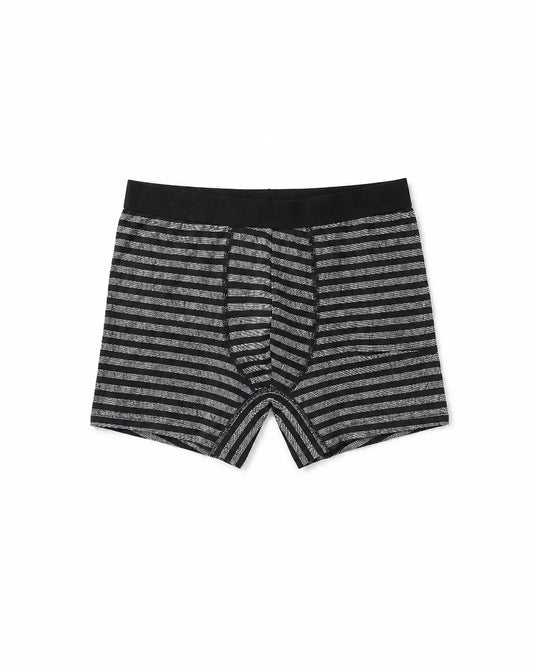 Men’s Black Striped Boxer Briefs – 95% Cotton, 5% Lycra