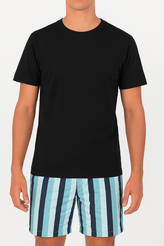 Men's T-Shirt Basic Round Neck Black