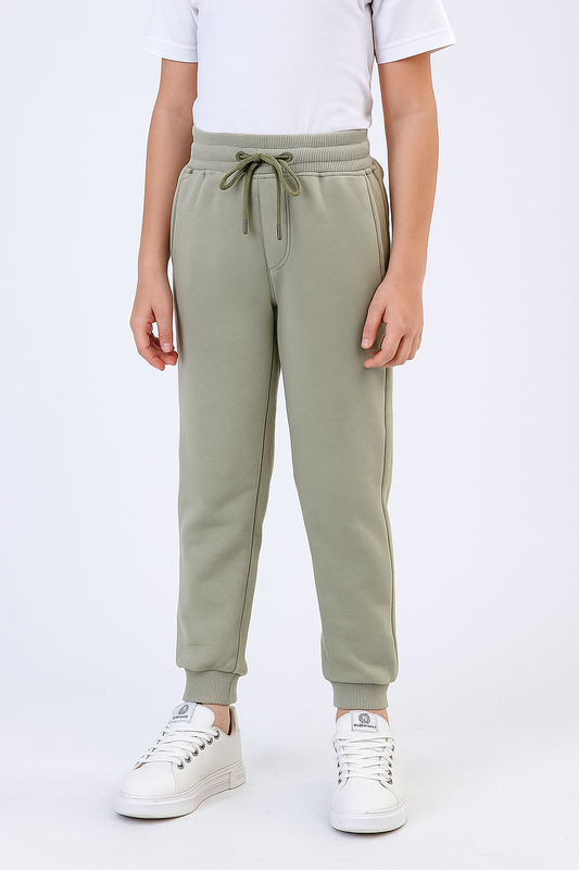 Boy`s Sweatpants Heavy lined - Light Olive