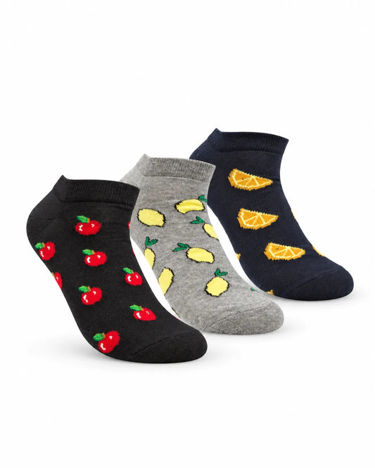 Men’s Fruit Print Socket Socks Size 40–45 ( 3 pcs )