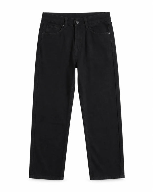 Men’s Black Wide Leg Jeans – 99% Cotton