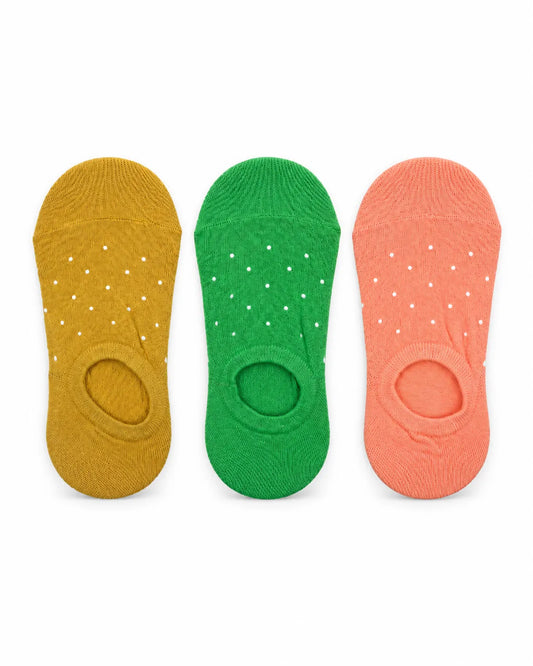 Women’s Lycra No-Show Socks 3-Pack – 80% Cotton