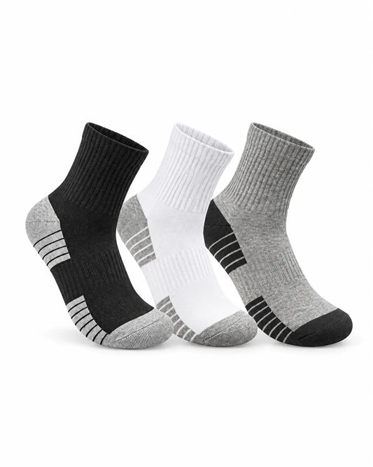 Men’s Half Socket Half Terry 3-Pack Socks Size 40–45