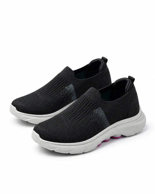 Woman's Black & Grey Running Shoes