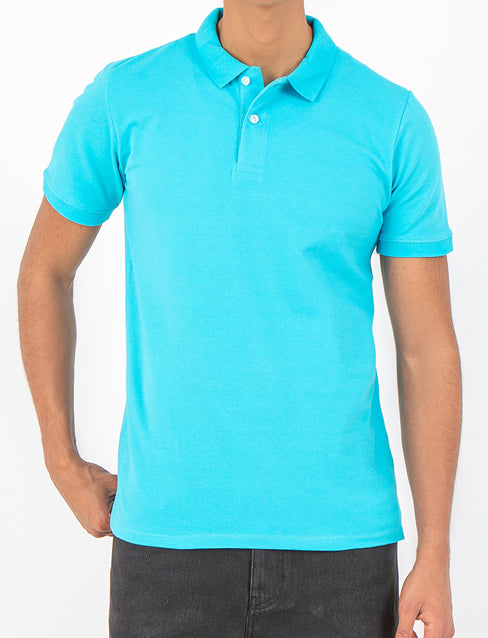 Men's Polo T-shirt - aqua