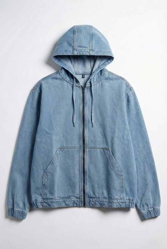 Men's jacket jeans with zipper