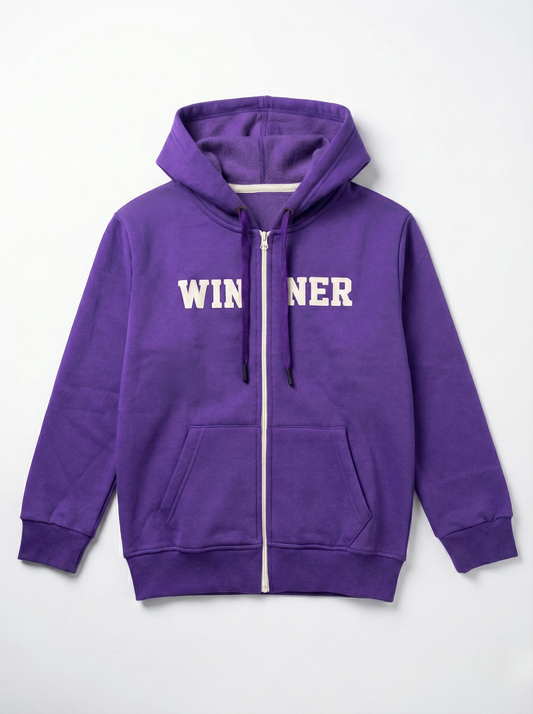 Boy`s zip-up sweatshirt Printed - Purple