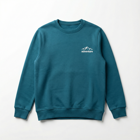 Men's Crew Neck Sweatshirt - Cotton Blend-Print