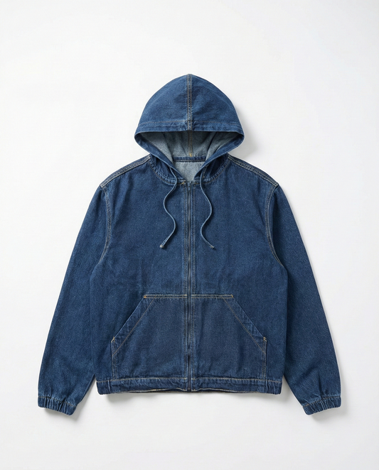 Men's jacket jeans with zipper