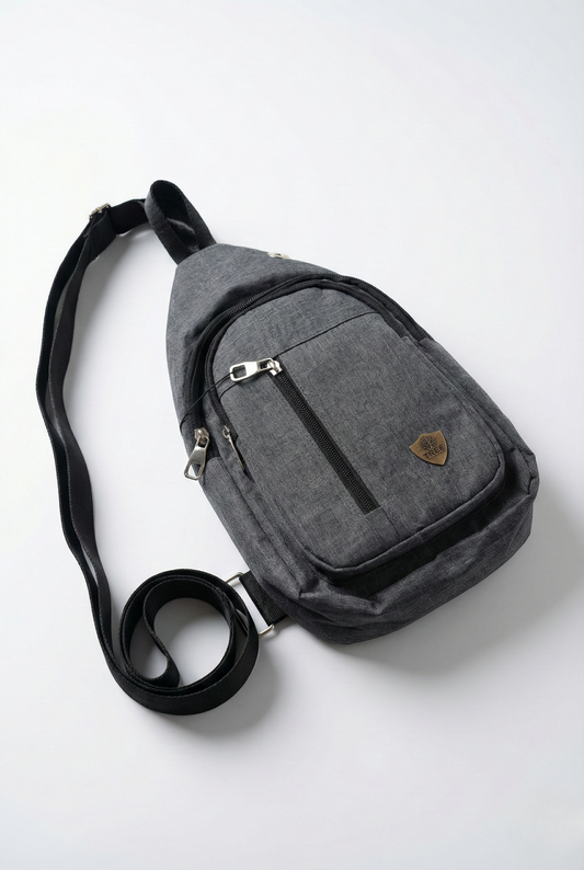 linen crossbody bags - Grey