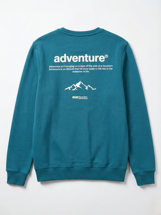 Men's Crew Neck Sweatshirt - Cotton Blend-Print