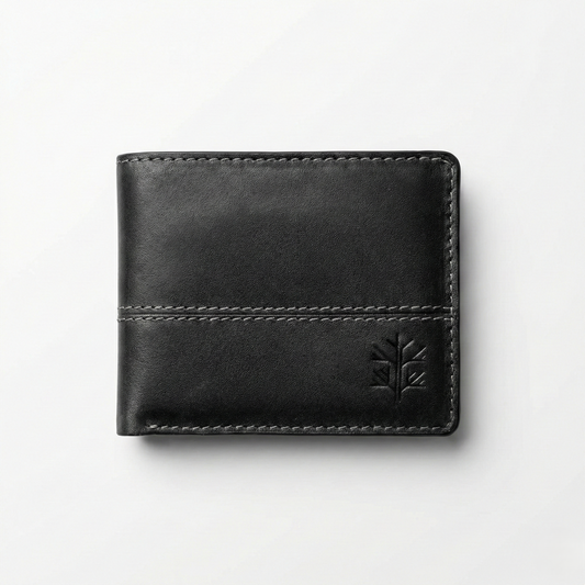 Leather wallet Black