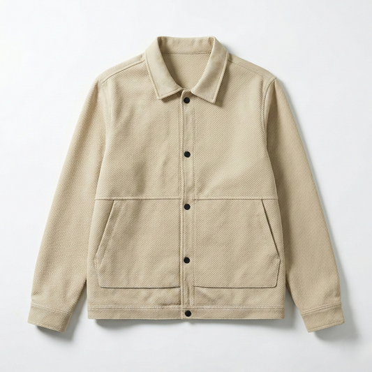 Men's beige overshirt jacket