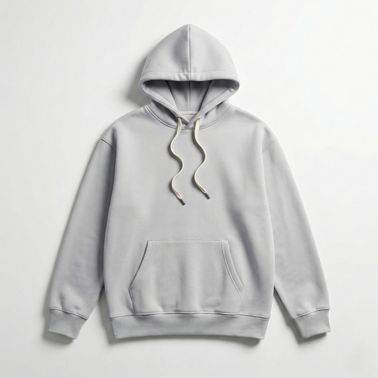 Men's Oversized Light Grey Hoodie