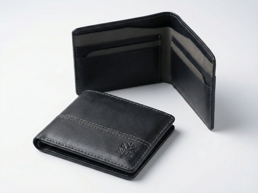 Leather wallet Black