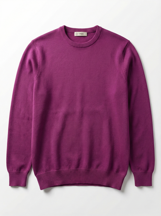 Men’s Plain Cotton Round Neck Pullover