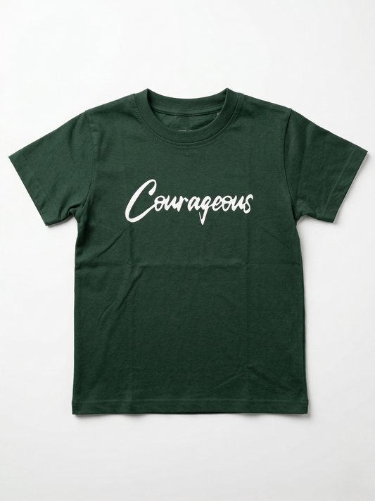 Boy`s Printed T-Shirt – Short Sleeve - Dark Olive