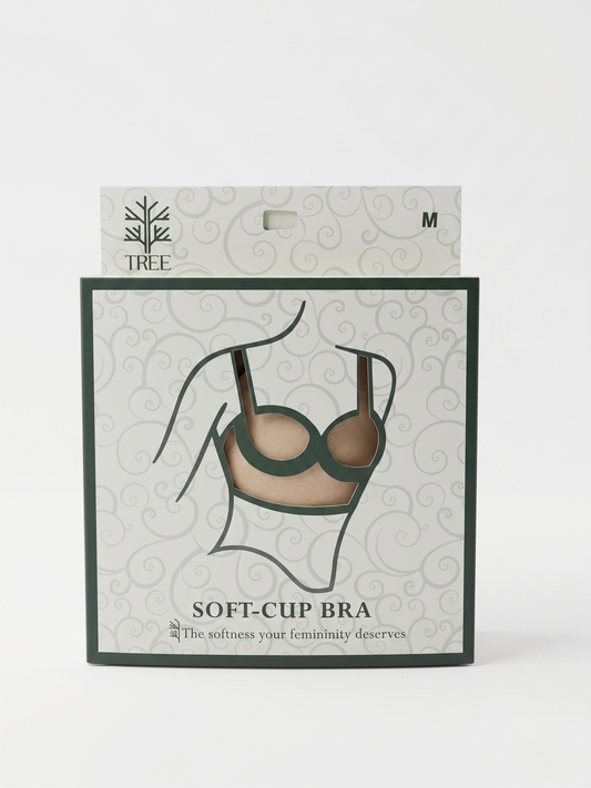 Woman`s Soft-Cup Bra - Beige