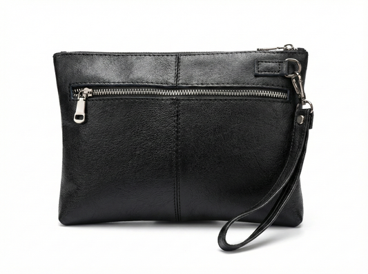 leather handbag - Black
