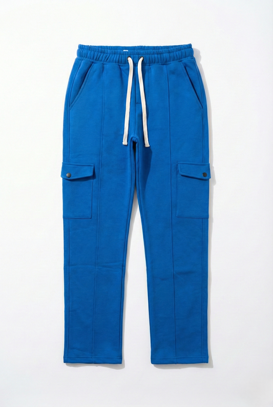 Men's Wide-Leg Sweatpants - Blue