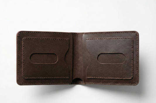 Leather wallet Brown