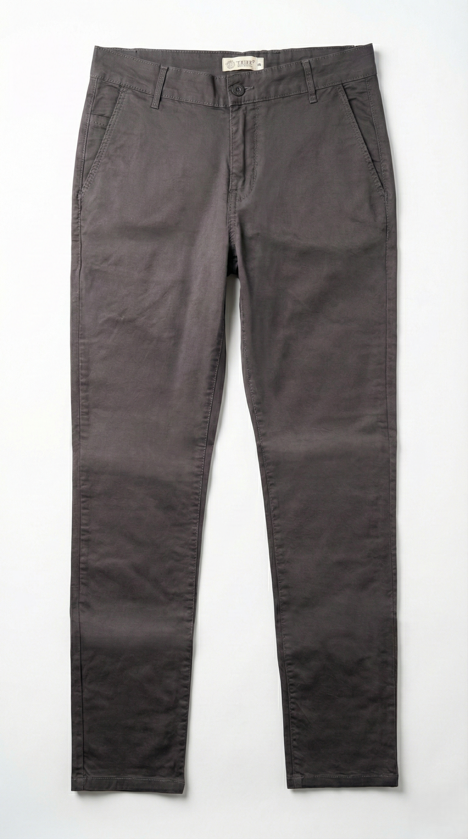 Men`s Gabardine Pants Slim Fit With Side Pockets Dark Grey – Tree