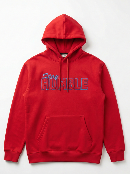 Men's Printed Hoodie Sweatshirt Oversize -Red