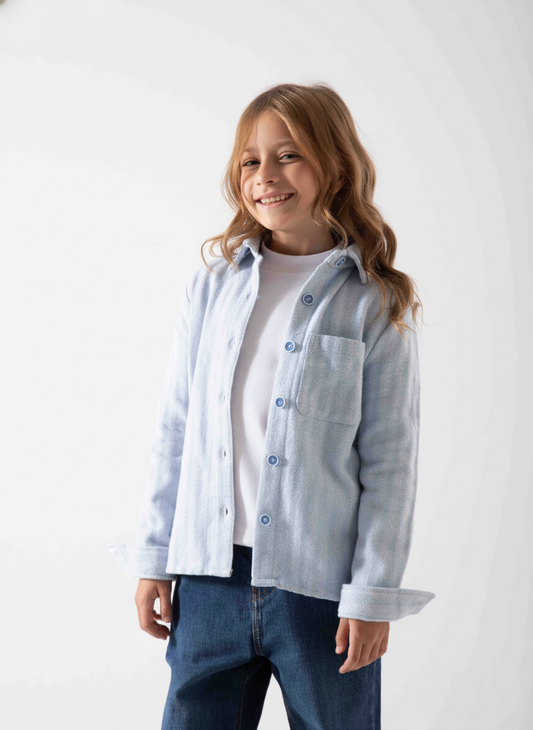 Girls' Winter Shirt - Light Blue