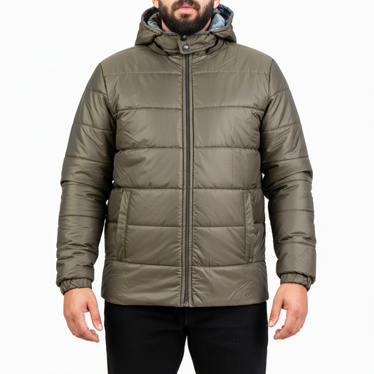 Men's Big & Tall Waterproof Puffer Jacket - Olive