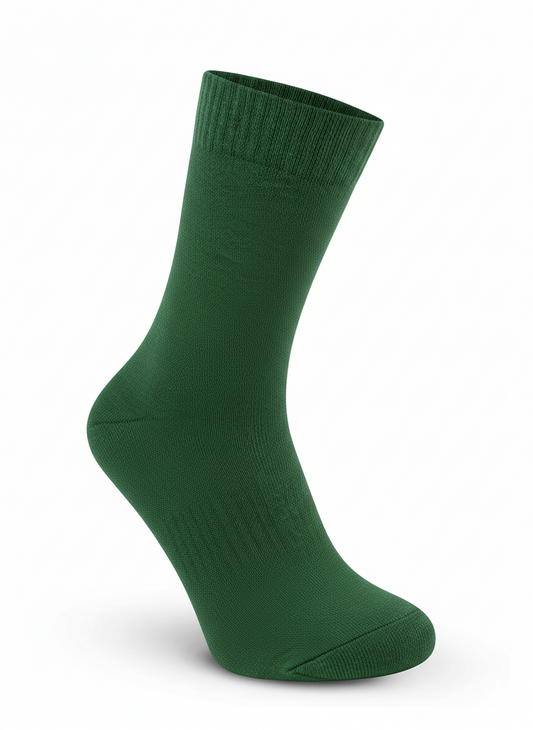 Men’s Long Sports Socks – Full Terry (Dark olive)