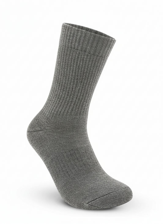 Men’s Long Sports Socks – Full Terry (Dark Grey)