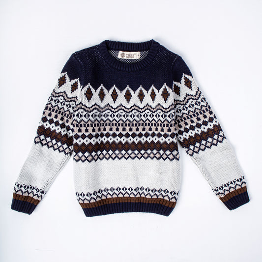 Boys' Round Neck Knit Pullover