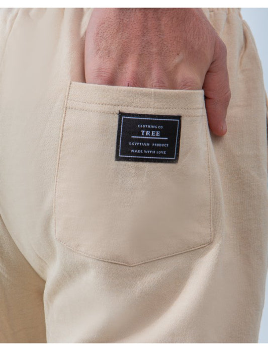 Men`s Sweatpants Fashoin Wide Leg - Beige