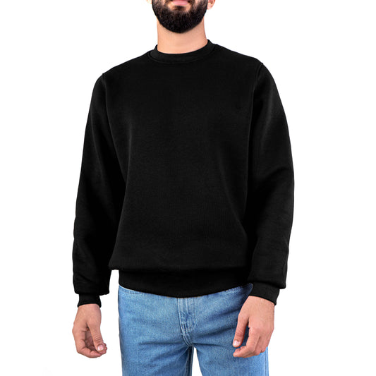 Men's Sweatshirt Regular Fit Crew Neck Basic Cotton
