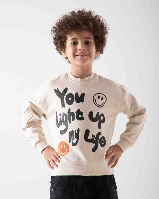 Boy`s Printed Sweatshirt Round