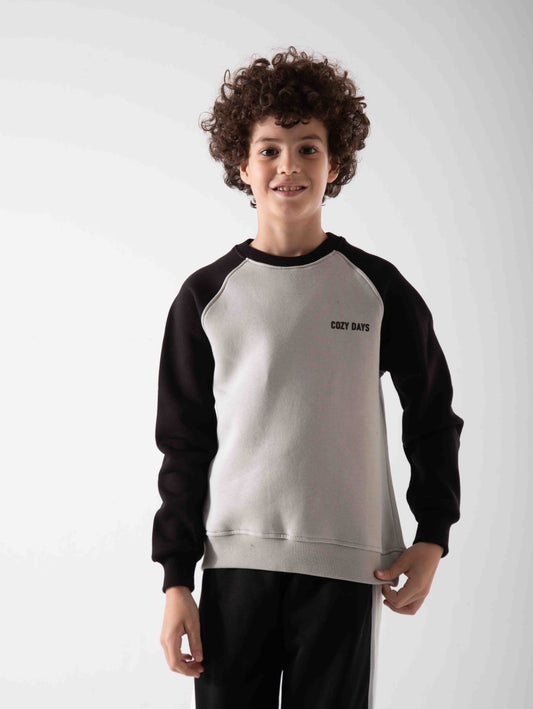Boy`s Printed Sweatshirt Round