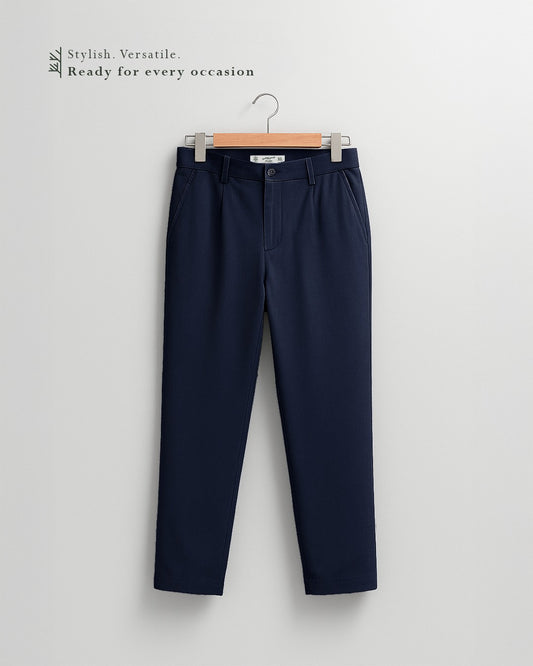 بنطلون قماش رجالي بقصّة مُخصّصة - كحلى