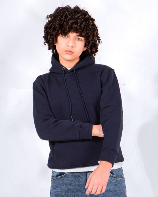 Boy's Sweat Shirt Hoodie Milton Heavy lined - Navy