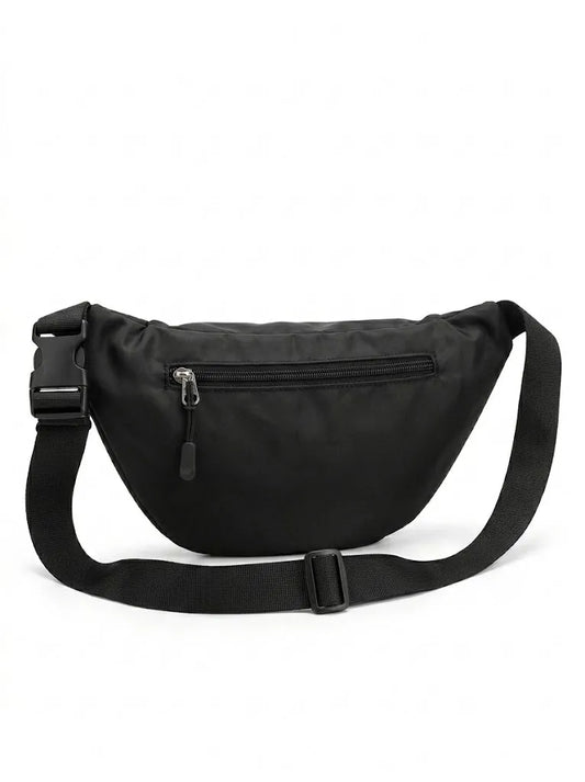 Unisex Waterproof Black Fanny Pack Waist Belt Bag