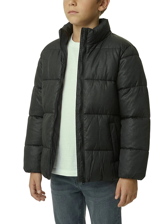 Boys' waterproof puffer jacket black - TREE