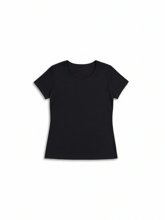 Women's Basic Half-Sleeve T-Shirt - Black