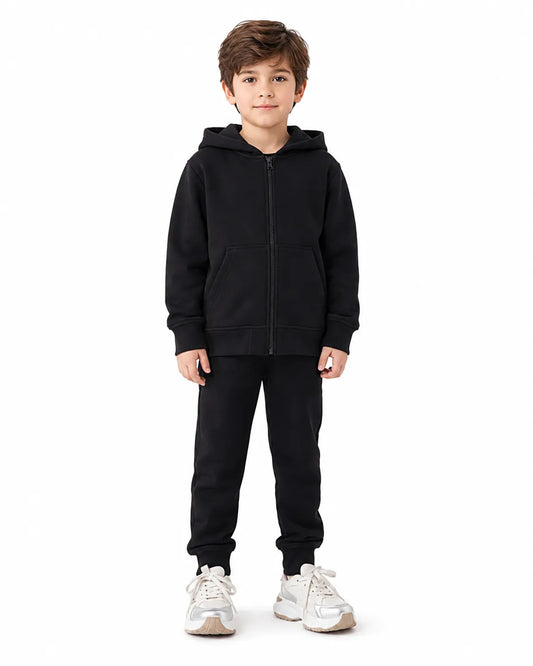 Girls' Black Milton Cotton Blend Pants – Relaxed Fit