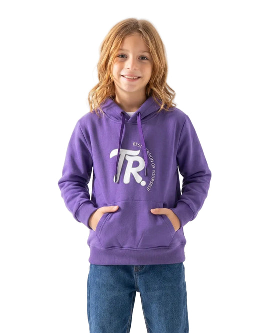 Girls' printed graphic hoodie - TREE